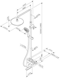 Душевая система AM PM Like F0780964